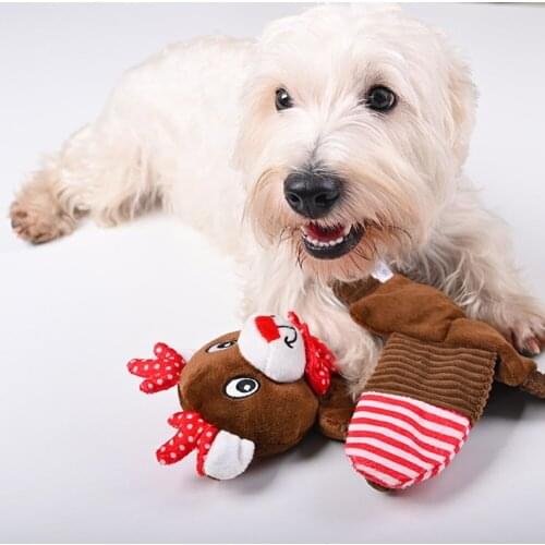 Animals Cartoon Dog Toys Plush Stuffed Squeaky Toys for Pet Interactive Bite Resistant Chew Molar Toy Training Pet Products