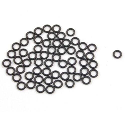 100 Pcs 5mm x 1mm x 3mm Mechanical Black NBR O Rings Oil Seal Washers