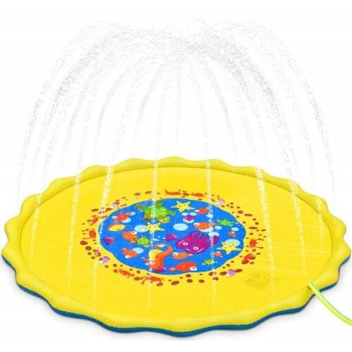 170cm Summer Childrens Baby Play Water Mat Games Beach Pad Lawn Inflatable Spray Water Cushion Toys Swiming Pool Accessories