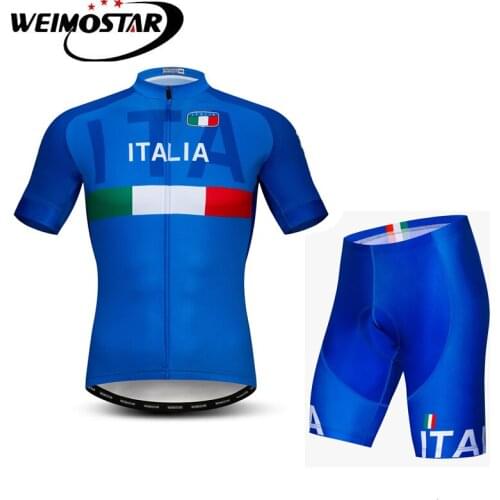 2019 Italy Cycling Jersey Set Men Short Sleeve Shirt Bib Shorts Ropa De Ciclismo Maillot ITALIA Bile Clothes Bicycle Clothes