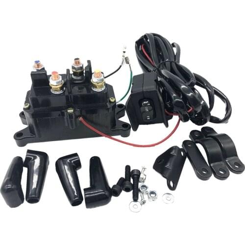 250AMP 12V Solenoid Relay Contactor&Winch Rocker Thumb Switch Kit for ATV