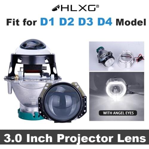 3 Inch Projector Lenses Angel Eyes BI LED Headlight Lenses For D1 D2 D3 D4 Bi-xenon Cars Accessories Retrofit For Car DIY