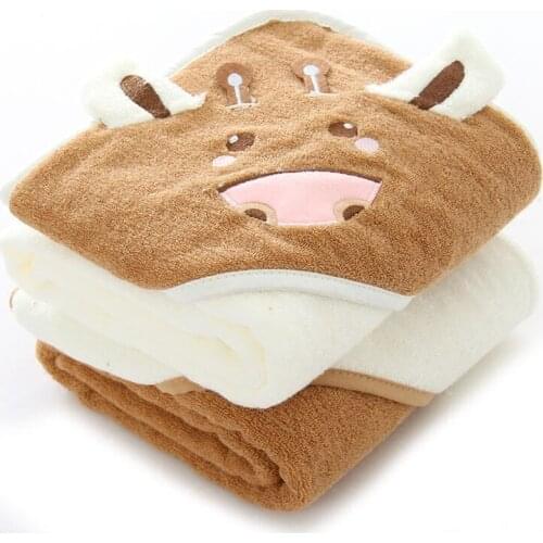90*90cm 100% Cotton Swaddling Blanket for Newborn Baby Bath Towel Cute Cartoon Breathable Soft Infant Baby Hooded Quilt
