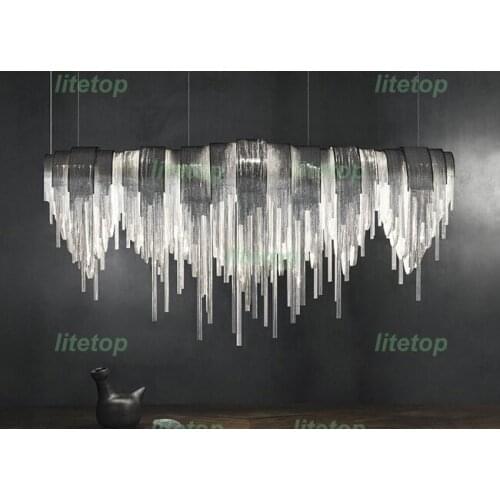 Aluminum chain suspension light chandeliers modern novelty light aluminum pendant lamp sitting room office hotel restaurant