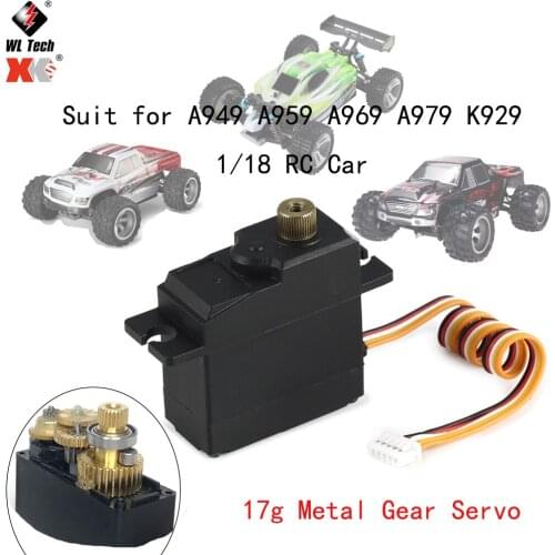 A949 A959 A969 A979 K929 1/18 RC Car 17g Metal Gear Servo 4.8-6V for Wltoys A959 Part for Wltoy RC Car Truck