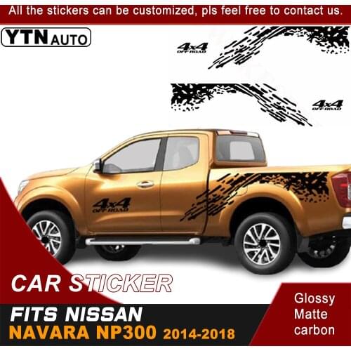 Car Decals For Nissan Navara Np300 D23 2015-2019 Mudslinger Off Road Styling Side Door Graphic Vinyl Sticker Car Accessories