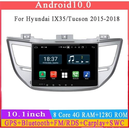 Full touch screen 2 din android 10 car dvd player for hyundai IX35 tucson 2015 2016 2017 car audio stereo 4G+64G gps navi