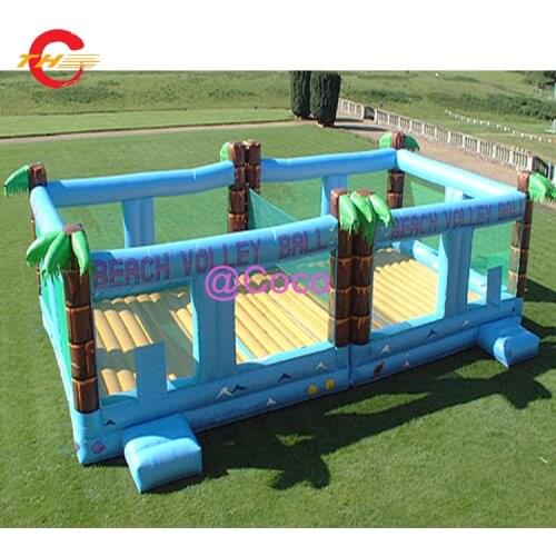 Free ship to door!10x5m Beach Inflatable Volleyball Court/ Bouncy Volley ball arena/ Commerical Inflatable volleyball field