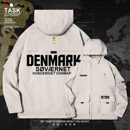 Denmark Danish DNK men jacket hooded Navy logo army fan new casual coat Tactical chaquetas hombre long sleeve clothes autumn