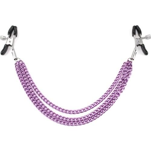 SM Erotic Toy Chains BDSM 3 Chain Flirt Nipple Clips Adult Sex Products Fetish Sex Toys Adult Games For Couples Flirt Store