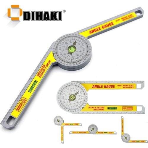 Calibration Miter Saw Protractor 360 Degree ABS Miter Gauge Goniometer Angle Finder Digital Protractor Ruler Measuring Tool