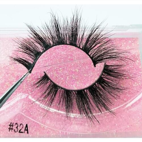 LANJINGLIN 1 pairs mink Lashes Fluffy Dramatic Lash Handmade Natural False Eyelashes 3D Mink Eyelashes Eyelash Extension Makeup