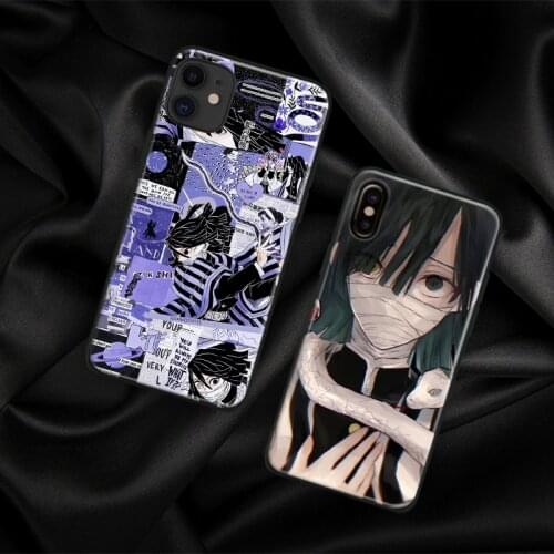 Obanai Iguro Kimetsu no Yaiba anime soft silicone Phone case cover shell For iPhone 6 6s 7 8 Plus X XR XS 11 12 mini Pro Max