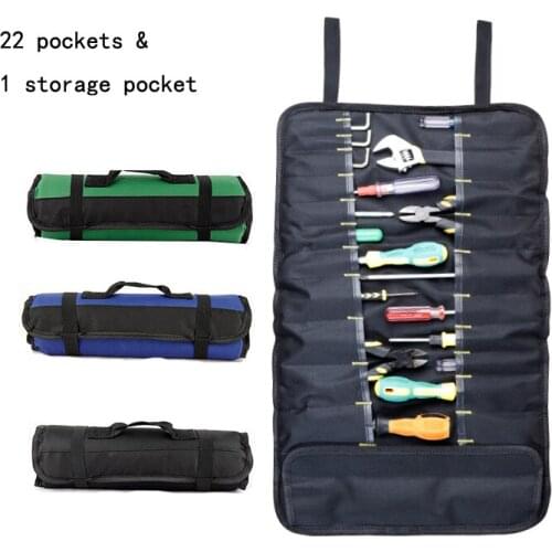 Oxford Folding Motorcycle Tool Bag Roll Up Tool Storage Bag Portable Case Organizer Holder Pocket Tools Pouch Hand Tool Sets