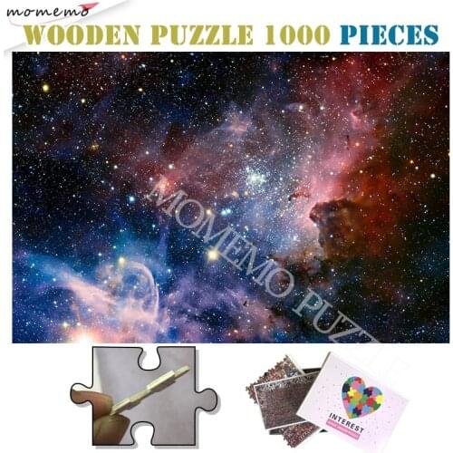 Beautiful Nebula Jigsaw Puzzles Wooden 1000 Pieces Wonderful Universe Picture Puzzle Adults 1000 Pieces DIY Assembly Puzzle Toys