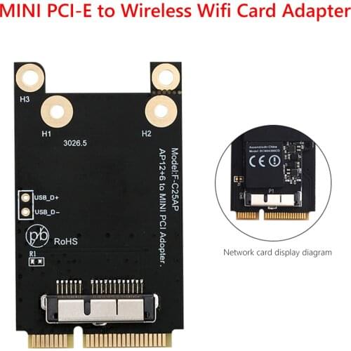 Mini PCI-E to WiFi Converter Board Wireless Adapter for BCM94360CD BCM94331CD BCM94360CS BCM94360CS2Compatible with MacBook Pro