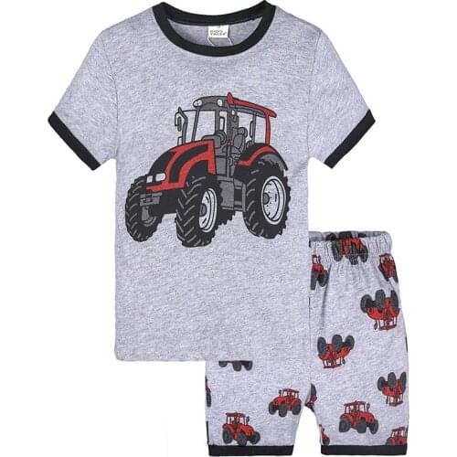 Boys Pijamas Baby Summer Sleepwear Cotton Shorts Childrens Clothes Sets Toddle Girls Pink Cute Pijama