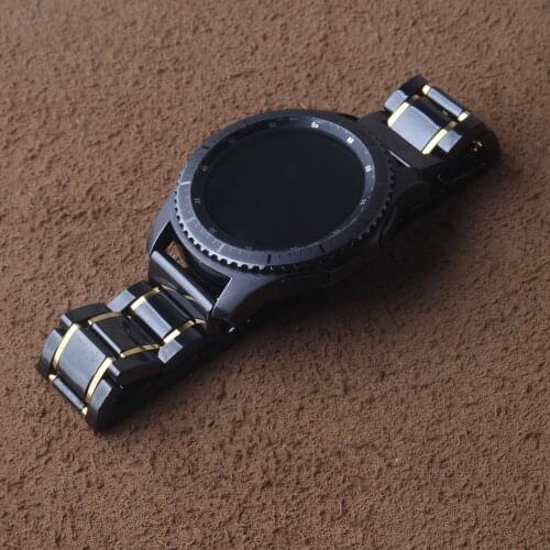 High Quality Watchbands Ceramic Watch strap bracelet Quick release pins 18mm 20mm 21mm 22mm 24mm Fit Gear S2 S3 Galaxy 42mm 46mm