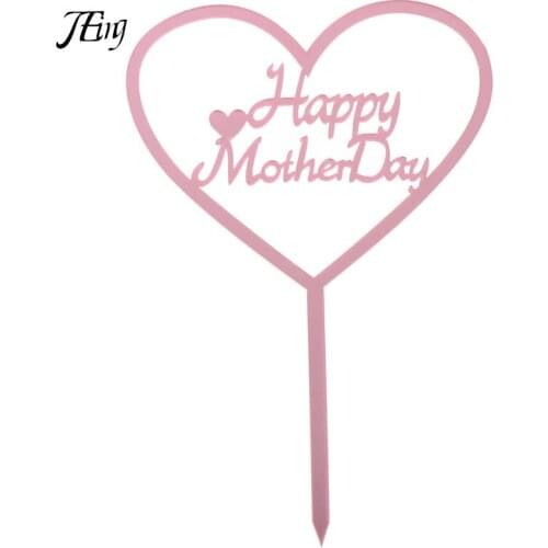Happy Birthday Mommy Daddy Acrylic Cake Topper Gold Mirror Cake Topper For Father Mother Birthday Party Cake Decorations