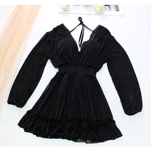 STAERK female sexy conservative long sleeve lace skirt style one-piece boxers cover meat show thin hot spring swimsuit