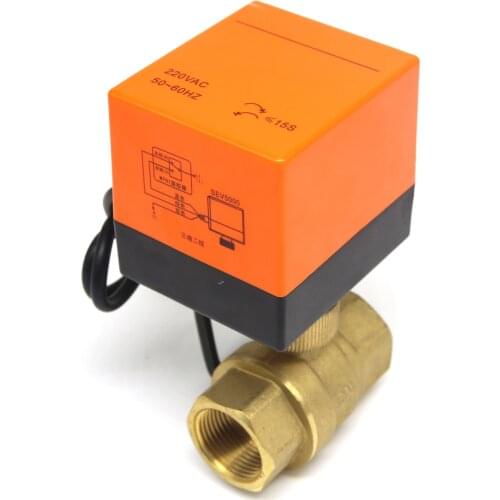 Three wire two control electric two way solenoid water inlet valve 220v DN20 for miniature electric ball valve heating system