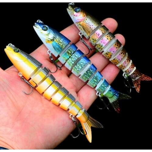 WALK FISH 13.5cm 19g Sinking Wobblers 8 Segments Fishing Lures Multi Jointed Swim bait Artificial Hard Baits For Fishing bait