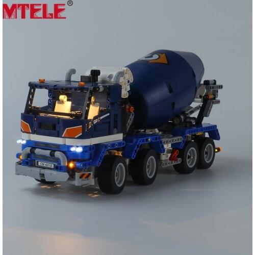 MTELE Brand LED Light Up Kit For Technic Concrete Mixer Truck Toys Lighting Set Compatible With 42112