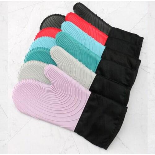 1PC Oven Mitts Golve Kitchen Supplies Cotton & Silicone Thick Microwave Oven Gloves High-temperature Hot Insulation Gloves