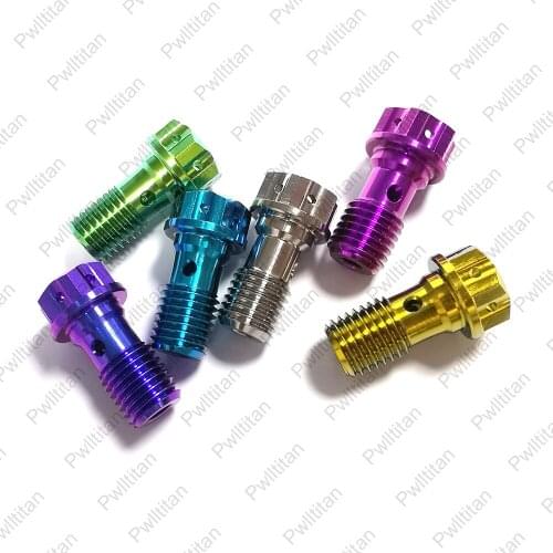 M10 Oil Release Banjo Screws Titanium Bolts 1.0 1.25 MM Pitch Motorcycle Calipers for Brake Line Gr5 2 PCS