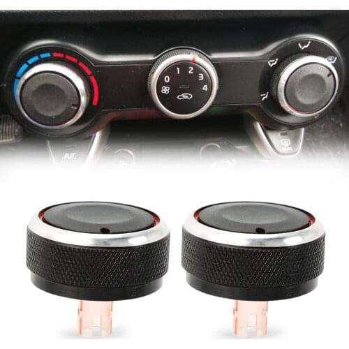 2pcs Per Set Car Air Conditioning Turning Switch Knob AC Knob for KIA RIO K2 KXCROSS 2017 2018 2019 car accessories