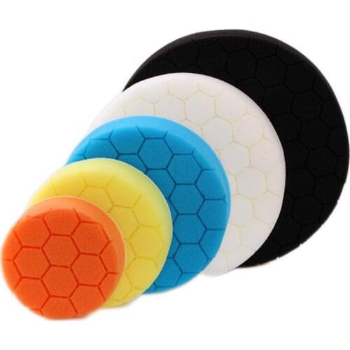 5-7 inch Car Beauty Waxing Polishing Tool Pad Set Polishing Pad Sponge Wheel 5 Piece Waxed Polished Sponge Car Polishing Tools