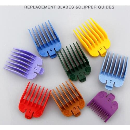 8PCS/set Universal Hair Clipper Limit Comb Guide Multicolor Trimmer Cutting Guard Attachment Accessories Tool Kit For WAHL