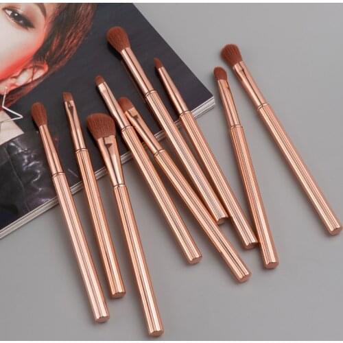 ANMOR Eye Makeup Brush Set 9Pcs High Quality Eyeshadow Blending Make up Brushes Metal Handle Pinceaux Maquillage