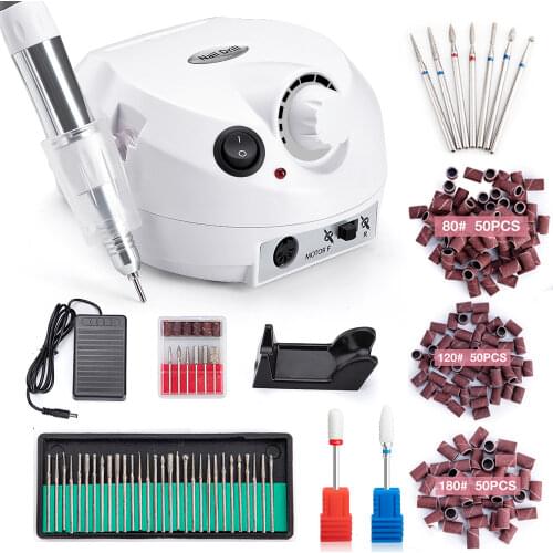 35000RPM Electric Nail Drill Machine Set Electric Manicure Machine Sets Accessory Pedicure Kit Ceramic Nail Drill Bit Nail Tools