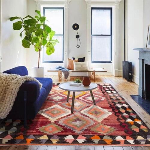 Bohemian tapestriesNorthern Europe Household Land Pad Turkey Style Manual Weave Kilrim Kilim Carpet Doormat Land Pad Tapestry