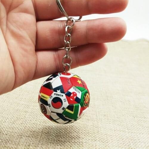 3D Sports Football National Flag Key Chains Party Souvenirs Keyring for Men Soccer Fans Keychain Car Holder Pendant Couple Gift