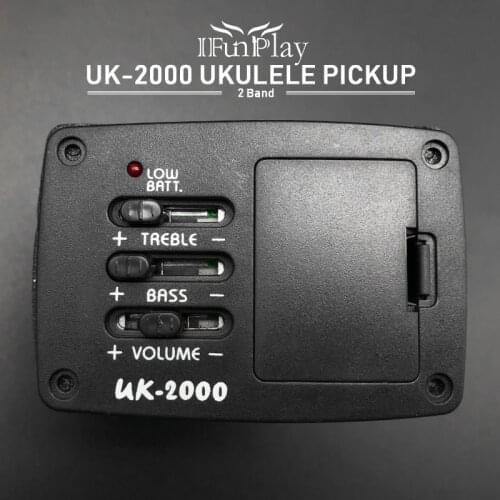 UK Pickups UK-2000 Ukulele Hawaii Mini Guitar Pickup 2 Band UK2000 EQ Equalizer System for Ukulele Guitarra Free Shipping