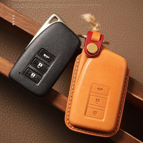 Car Key Case for Lexus LS GS ES NX235 RX LX RC Key Cover Car Styling Handmade leather key cover for LEXUS