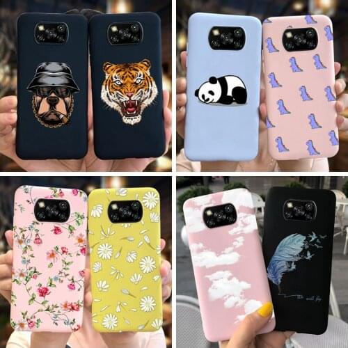 POCO X3 Case For Xiaomi Poco X3 Pro Case Lovely Cartoon Dinosaur Phone Back Cover For Xiaomi Poco X3 NFC X 3 X3Pro Global Bumper