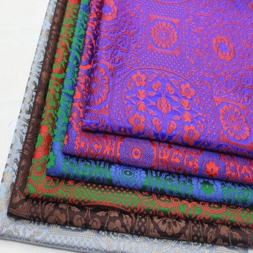 Wide 29" Chinese Jacquard Brocade Fabric Tang Dress Mongolian Tibetan Robe Film Television Trim Diy Silk Satin Material