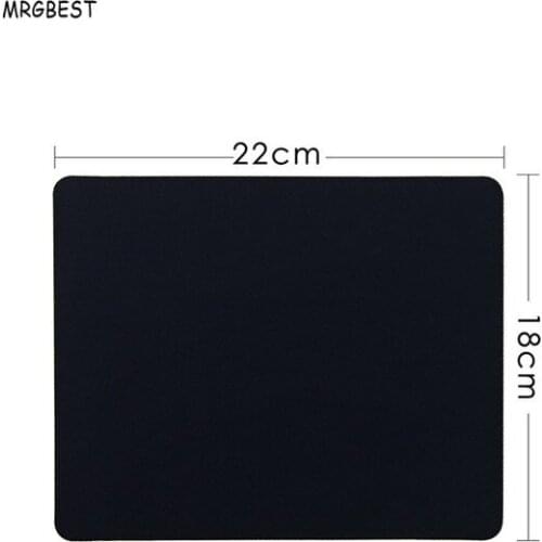 MRGBEST Big Promotion Blank Black Size 22x18cm/20x24cm Mouse Pad S with Natural Rubber Pad with No Locking for Office Desk Mats