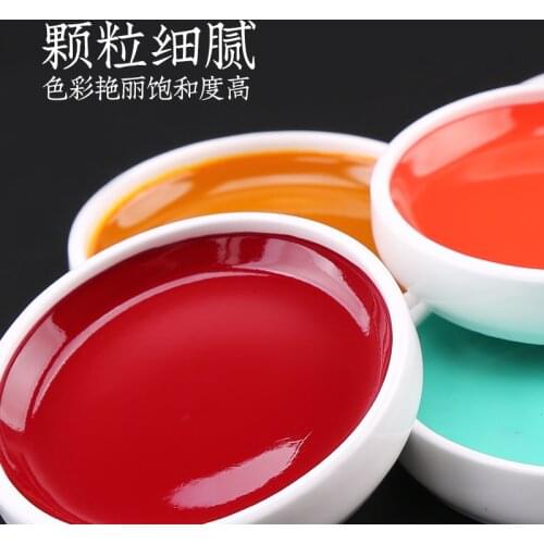 Kissho Teppatsu Gansai Japanese Watercolor Paint ,Solid paigmrnt 68 colors with Porcelain Palette,Chinese Painting Art supplies