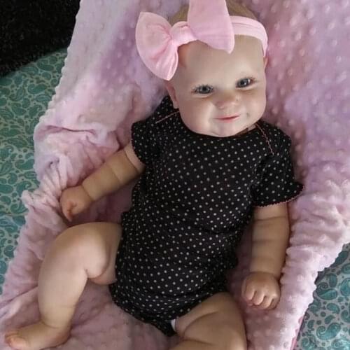 50/60CM Bonecas Bebe Reborn Baby Dolls Lifelike Real Soft Touch Maddie with Hand-Drawing Hair Handmade Art Doll Gift Toys Kids