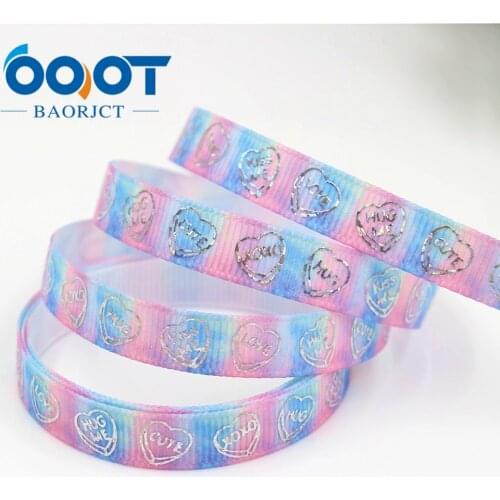 3/8'' 10mm Wide 10yards Love Laser Silve printed ribbon,DIY Hair Bow Wedding Festival Home Party Birthday Gift Packing