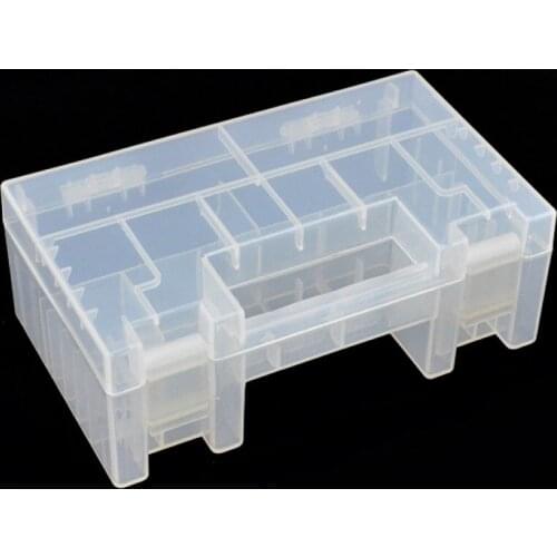 Mayitr 1pc Hard Plastic Storage Box Battery Case Organizer Holder Container for AA AAA Batteries White