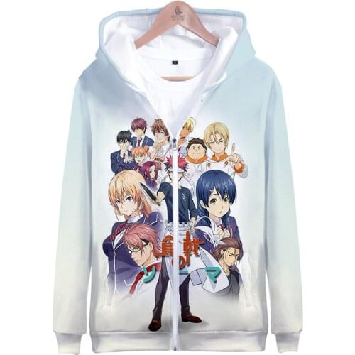 New Fashion 3D Food Wars Zipper Hoodies 3D Hoodie Sweatshirt Women Harajuku Hoodies Men Plus Size for Men Streetwear Hoody