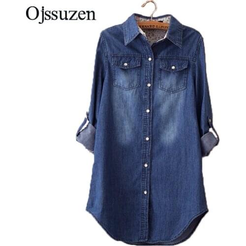 Женские модные рубашки Ojssuzen China At AliExpress