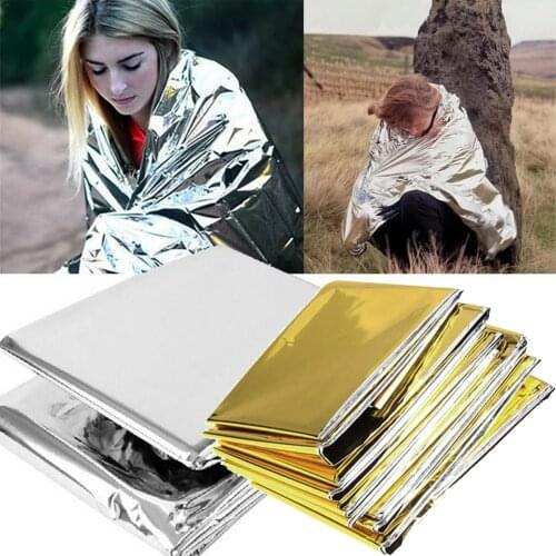 Outdoor Water Proof Emergency Survival Rescue Blanket Insulation Sun Blanket Picnic Sleeping Bag Foil Thermal Space First Aid