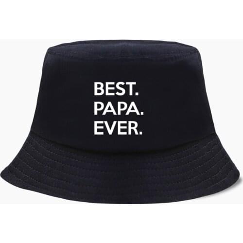 BEST PAPA EVER Panama Cap Bucket Hats Fishing Hat Women Men Bob Panamas Fisherman Caps Foldable Chapeau Sun Prevent Street Wear