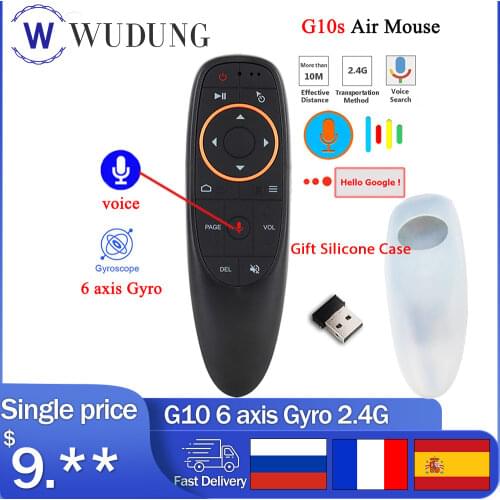 G10 G10S Voice Remote Control 2.4G Wireless Air Mouse Gyroscope IR Learning for Android tv box H96 Max X96 mini X96 Max Plus PC